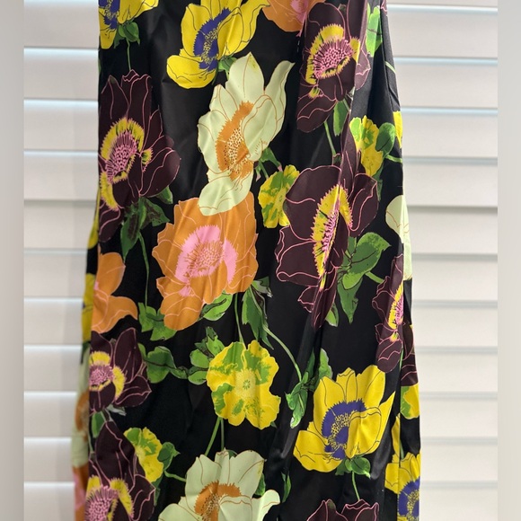 NWT ASOS Designs Satin Dark Floral Slip Dress, US Women’s Size 6 - Picture 7 of 8